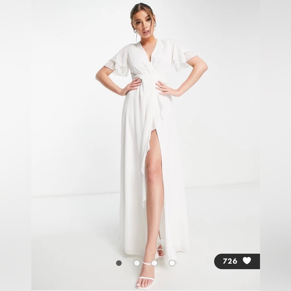 ASOS Little Mistress White Wrap Dress